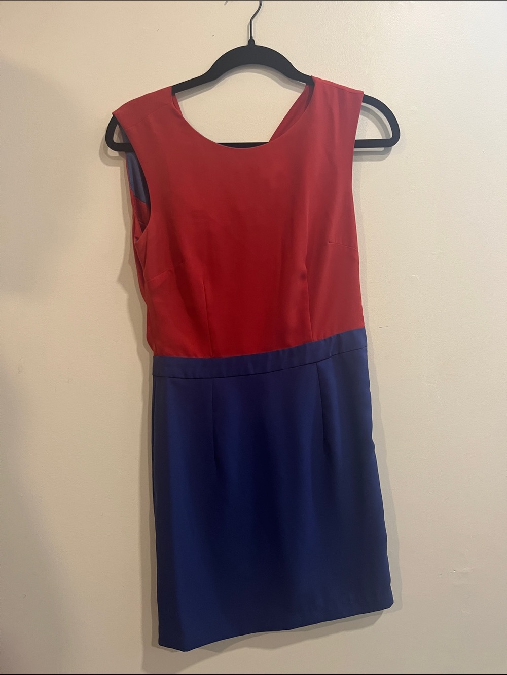 Ark & Co Red and Blue Sleeveless Shift Dress